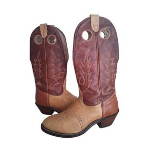 Boulet Canada Mens size 9 Western Leather Cowboy Country Farm Barn Rodeo Boots